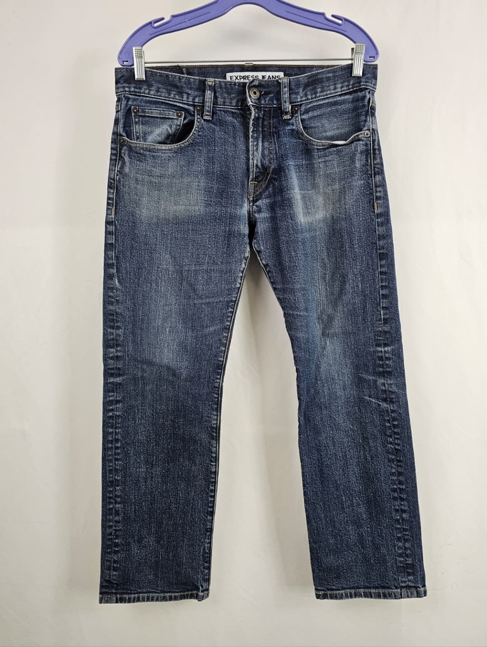 Express Men's Rocco Slim Fit Straight Leg Jeans, 32